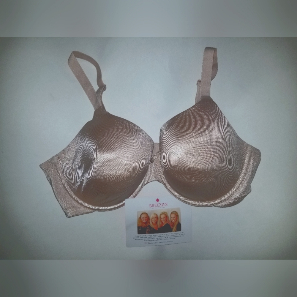 Breezies Shine Contour Underwire T-Shirt Bra Sunbeige 36 DD